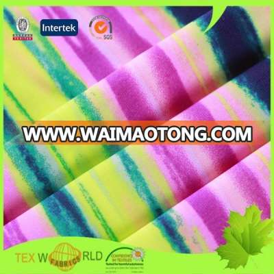 tricot 80 polyamide 20 spandex custom printed swimwear fabric