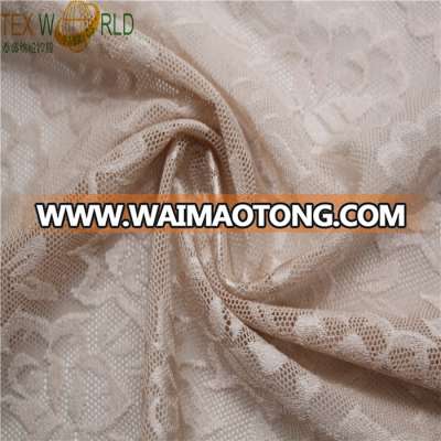 China supplier rose jacquard mesh 86 nylon 14 spandex fabric for underwear