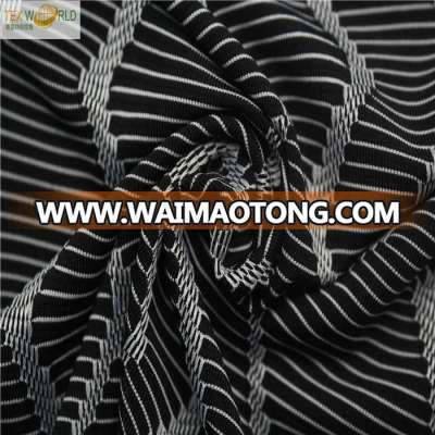 new design nylon polyester spandex striped jacquard clothing fabric